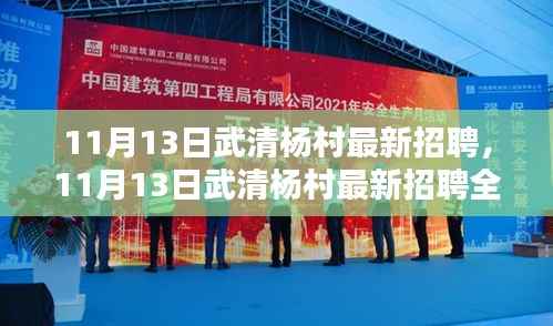 11月13日武清杨村最新招聘全面评测报告