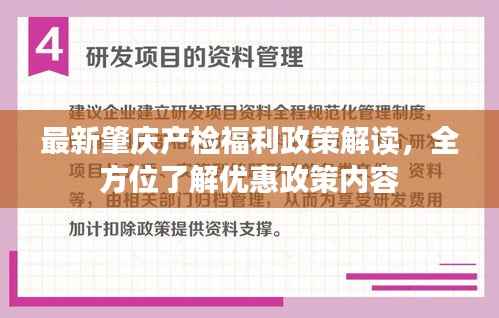 最新肇庆产检福利政策解读,全方位了解优惠政策内容