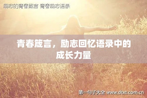 青春箴言，励志回忆语录中的成长力量